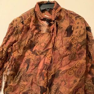 Sheer vintage shirt sz m